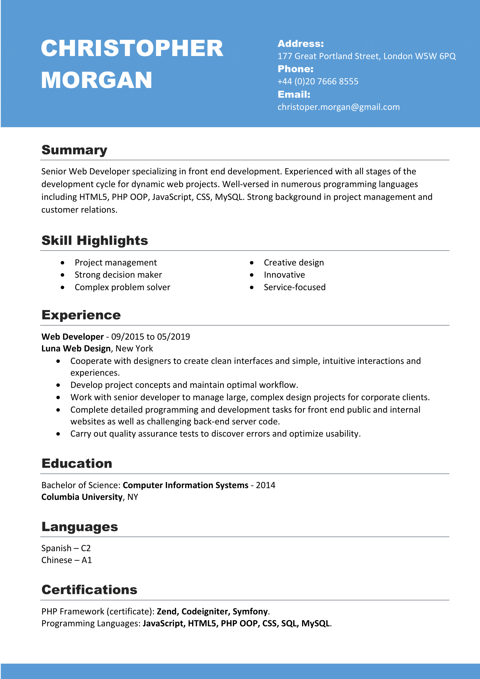 CV Template